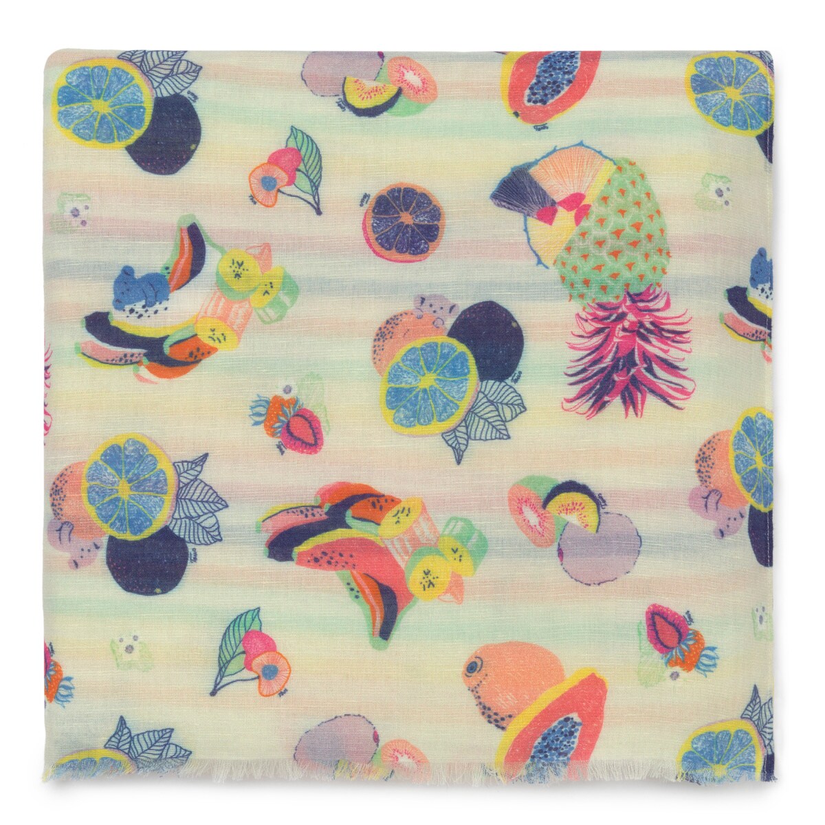 Foulard Pompom Bear Jacquard multicolor