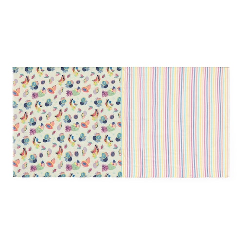 Multi-colored Pompom Bear Jacquard Foulard