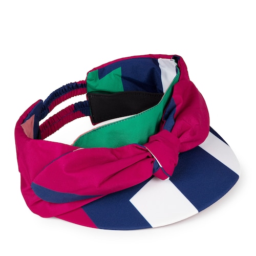 White Summer Multi visor with multicolored print image number 0