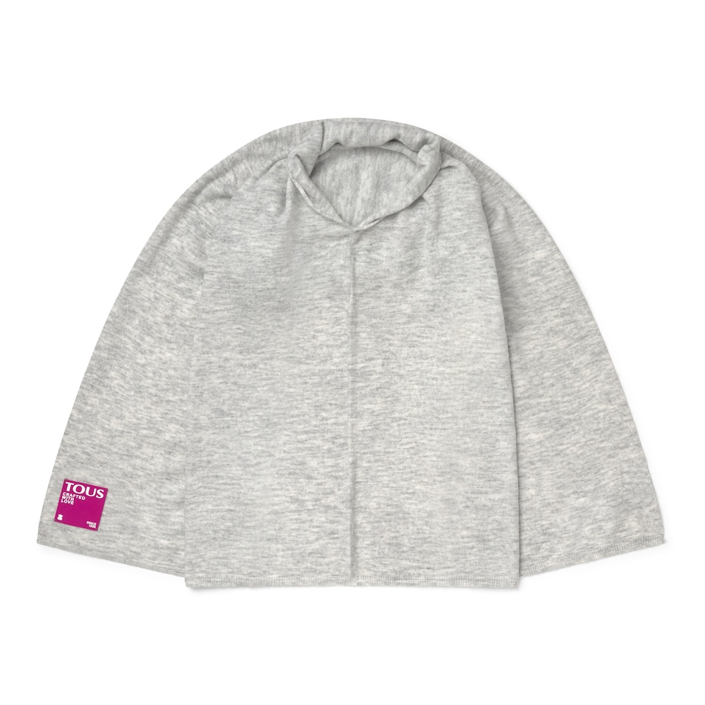 Poncho Cadie gris claro