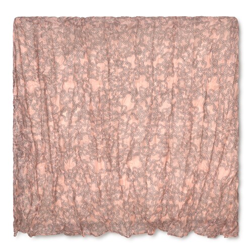 Pa&ntilde;uelo Kaos Mini Silhouette Plis de seda rosa image number 0