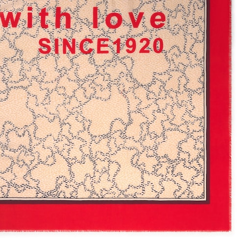 Pa&ntilde;uelo Kaos Icon beige y rojo