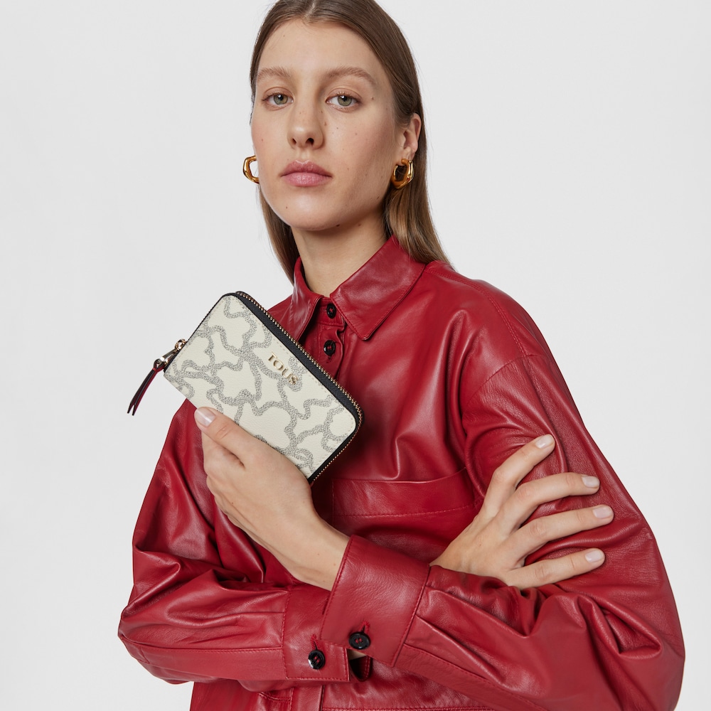 Cartera Kaos Icon Multi Beige - Rojo