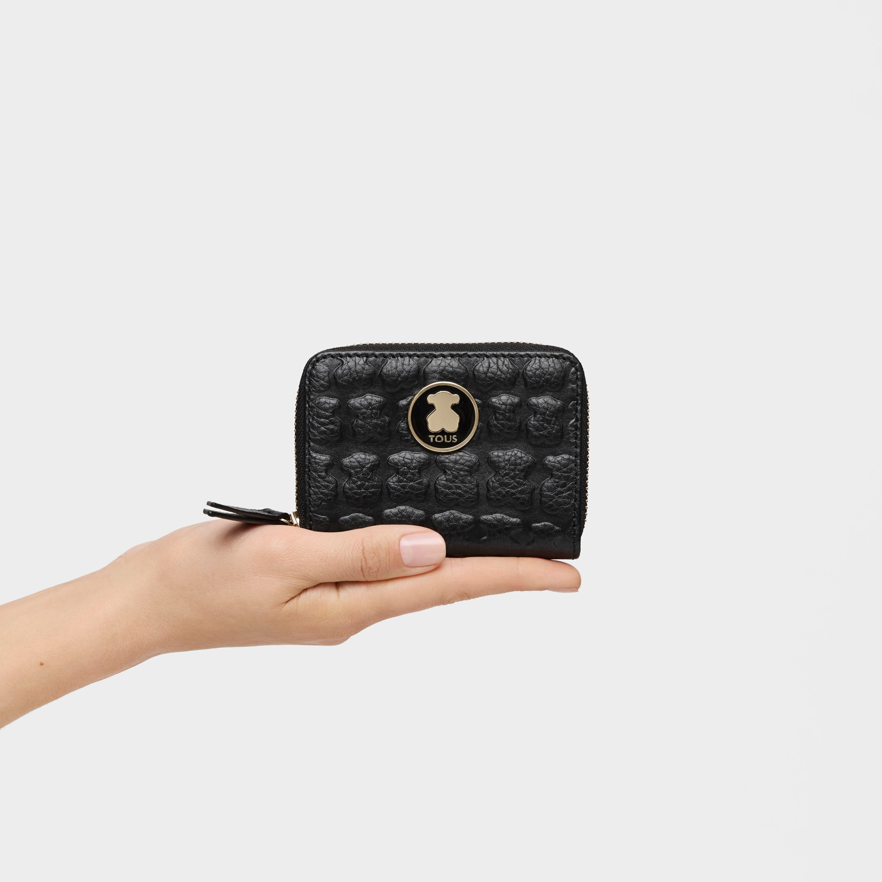 Medium Black Leather Sherton Change purse