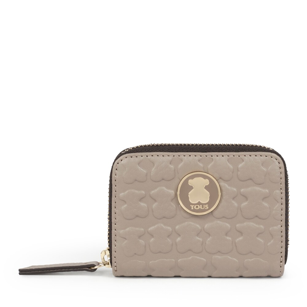 Monedero Mediano Sherton de Piel en color Topo image number 0