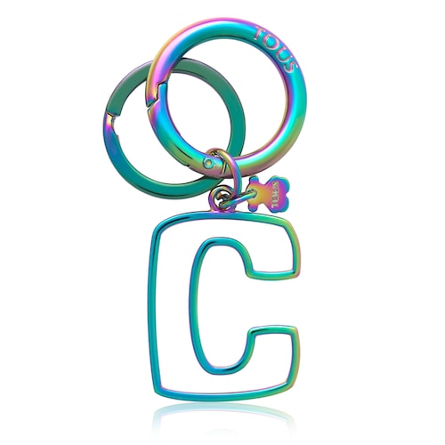 Iridescent Touscedario Letter C Key ring image number 0