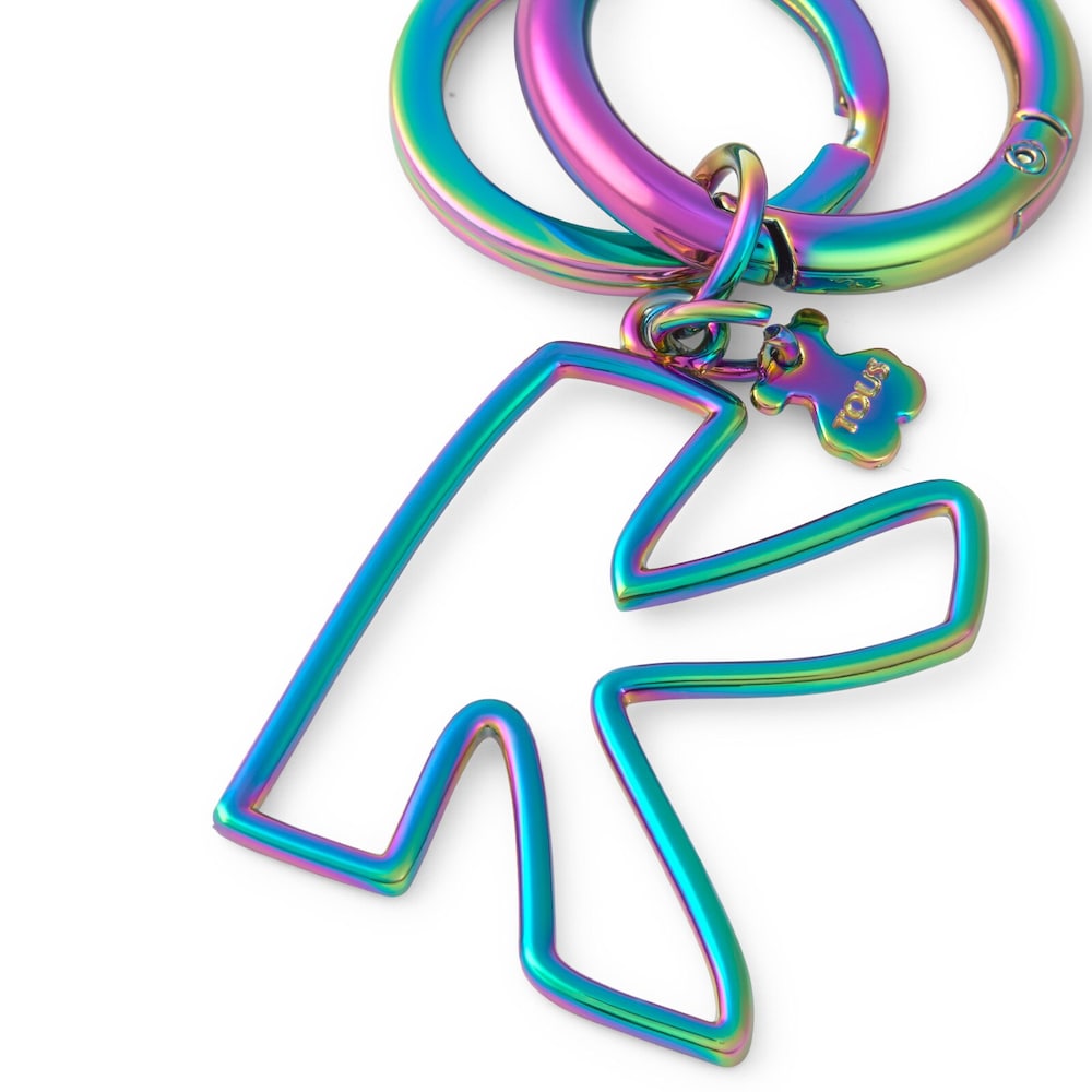 Iridescent Touscedario Letter K Key ring | TOUS