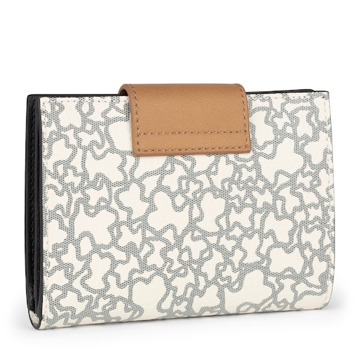 Cartera Kaos Mini beige y negro
