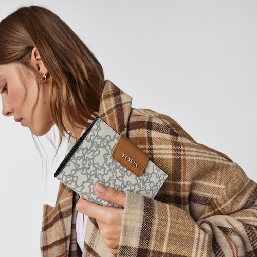Cartera Kaos Mini beige y negro