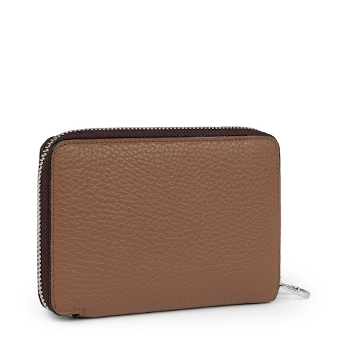 Cartera New Leissa de piel marr&oacute;n