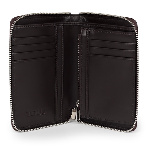 Cartera New Leissa de piel marr&oacute;n