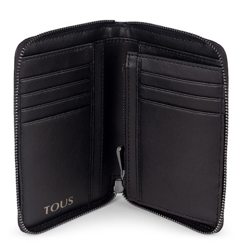 Cartera New Leissa de piel gris