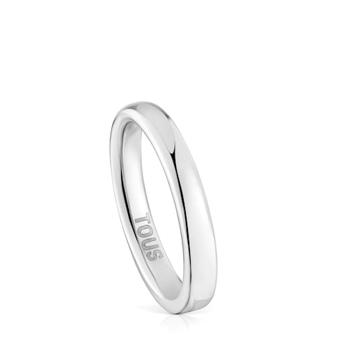 Anillo alianza de boda de oro blanco 3 mm TOUS Alianzas