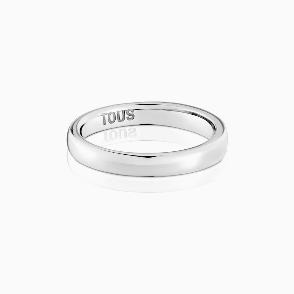 Anillo alianza de boda de oro blanco 3 mm TOUS Alianzas