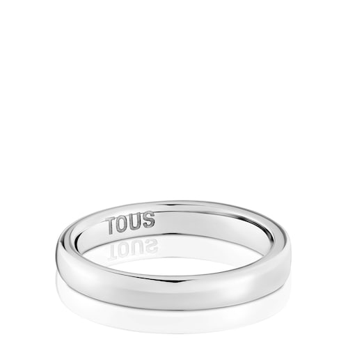 Anillo alianza de boda de oro blanco 3 mm TOUS Alianzas