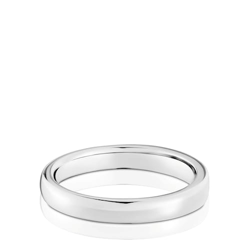 Anillo alianza de boda de oro blanco 3 mm TOUS Alianzas