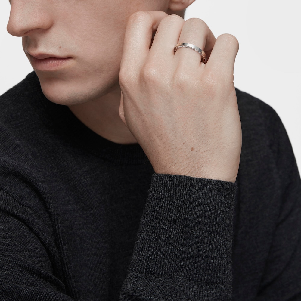 Obrączka ślubna z białego złota i diament&oacute;w 2,5 mm TOUS Alianzas