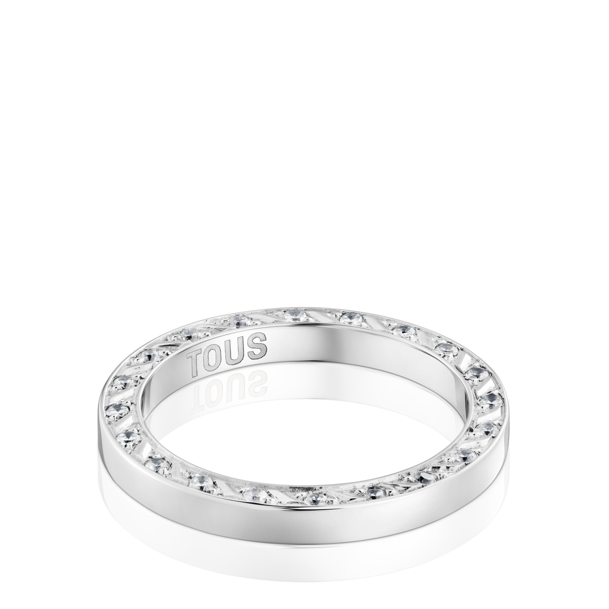 2,5 mm white gold and diamonds wedding band Ring TOUS Alianzas