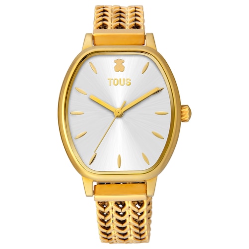 Reloj analógico Osier de acero IP dorado