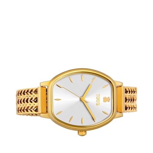 Reloj analógico Osier de acero IP dorado