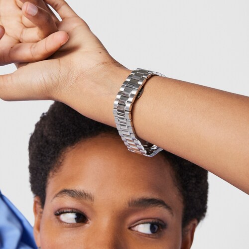 Reloj analógico Tender Time de acero con bisel giratorio