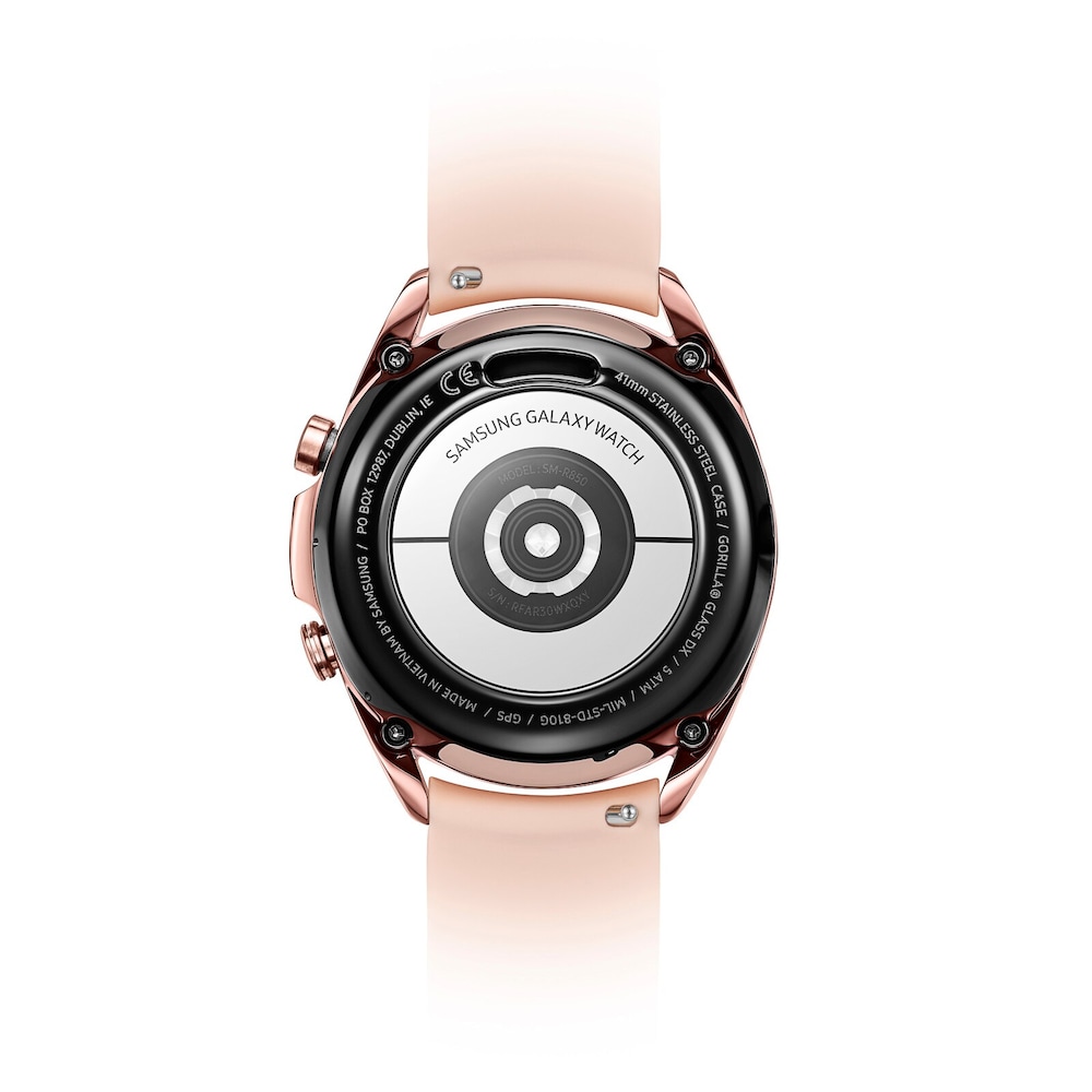 Reloj smartwatch Samsung Galaxy Watch3 X TOUS de acero IP bronce con correa de silicona nude