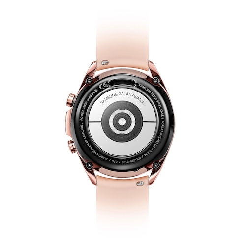 Reloj smartwatch Samsung Galaxy Watch3 X TOUS de acero IP bronce con correa de silicona nude