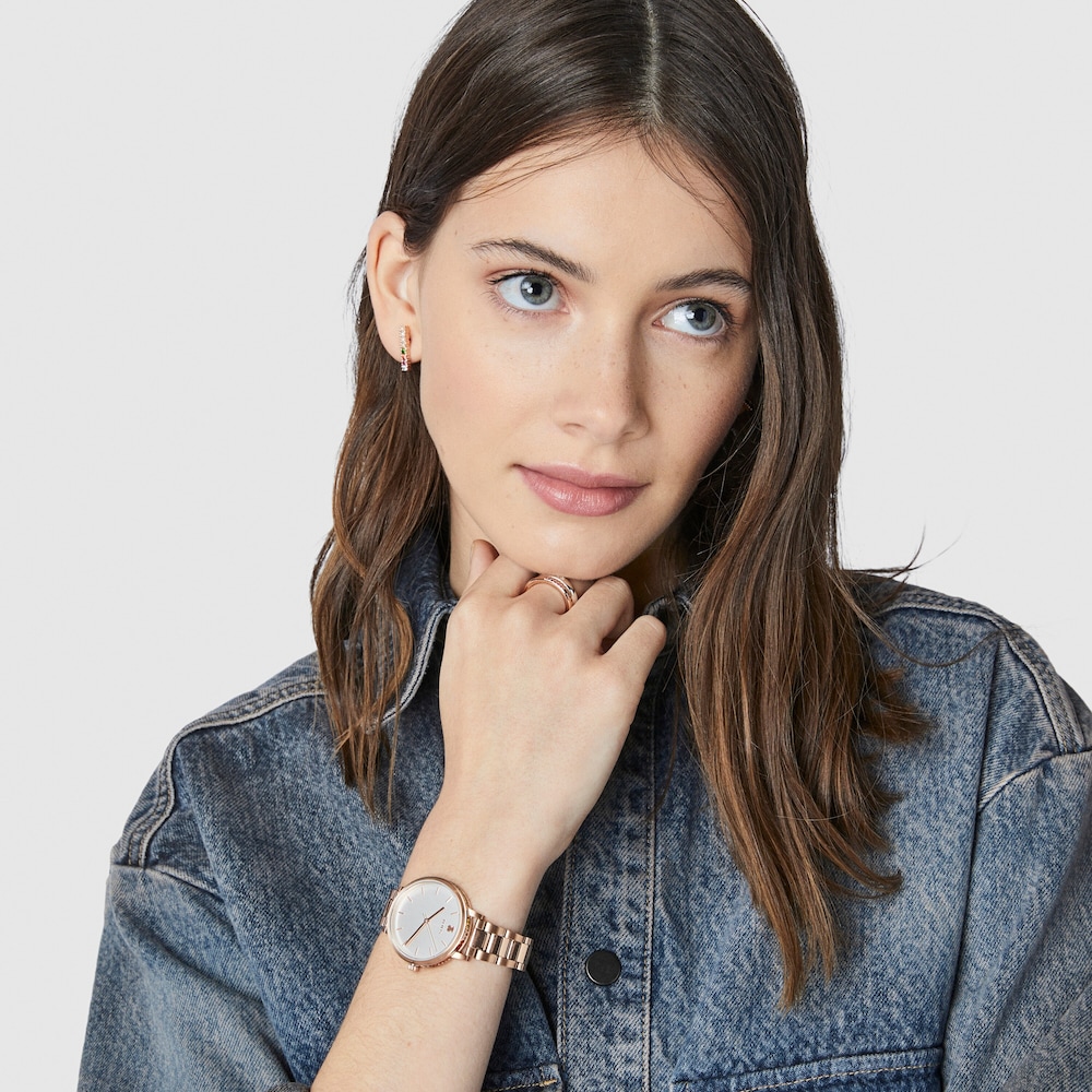 Zegarek ze stali szlachetnej Rond z zielonymi cyrkoniami