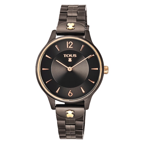 Gray/pink-colored IP steel Len Watch image number 0