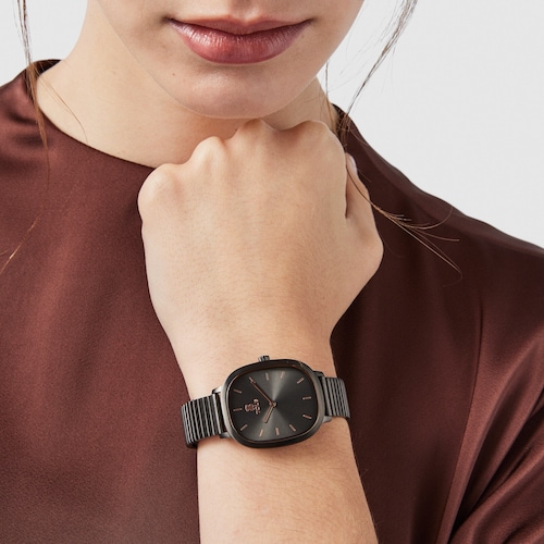 Montre Heritage Brick en acier IP gris/ros&eacute;