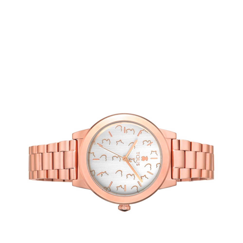 Pink IP steel Glazed Watch image number 1