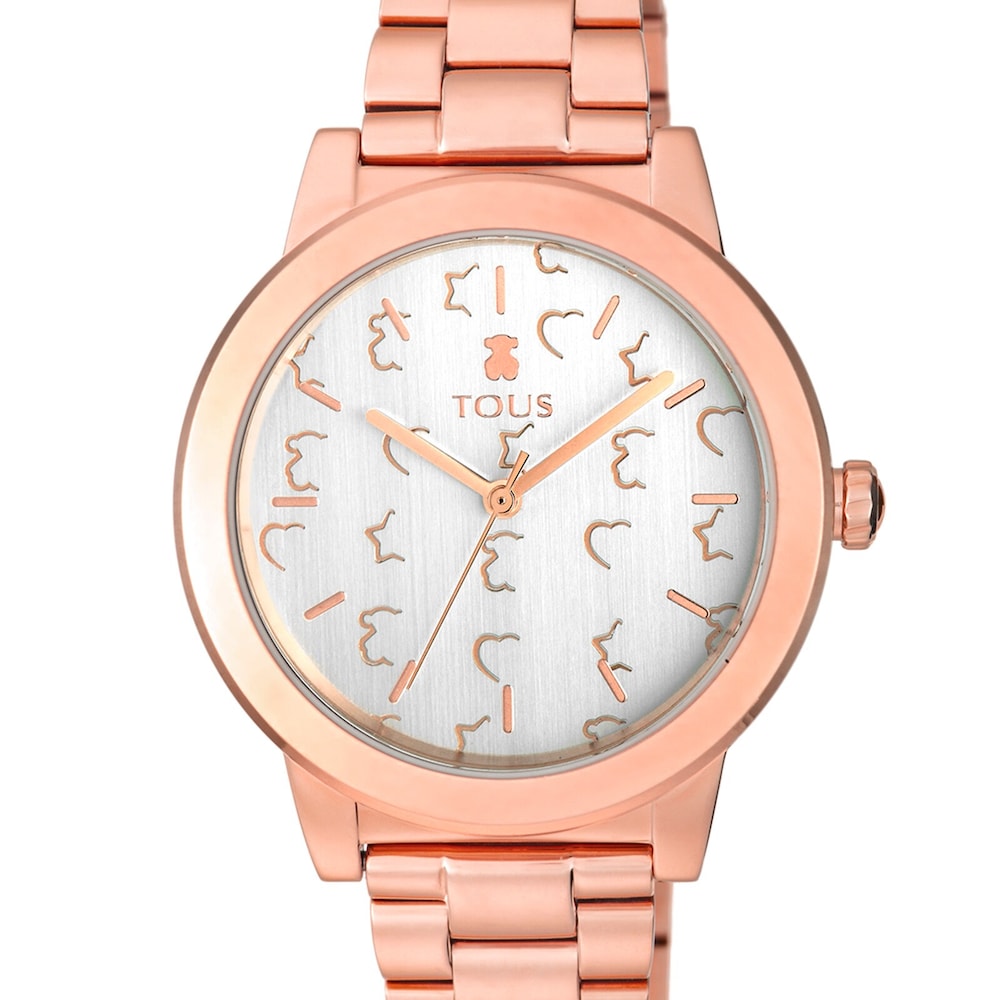 Pink IP steel Glazed Watch
