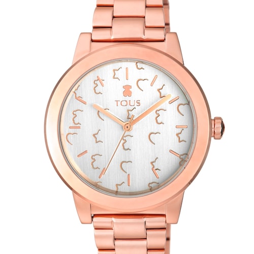 Pink IP steel Glazed Watch