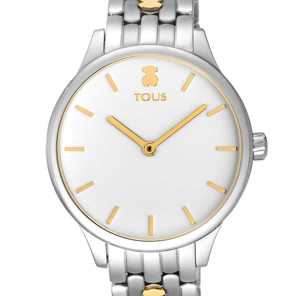 Two-tone steel-gold-colored IP Mini Icon Watch image number 1