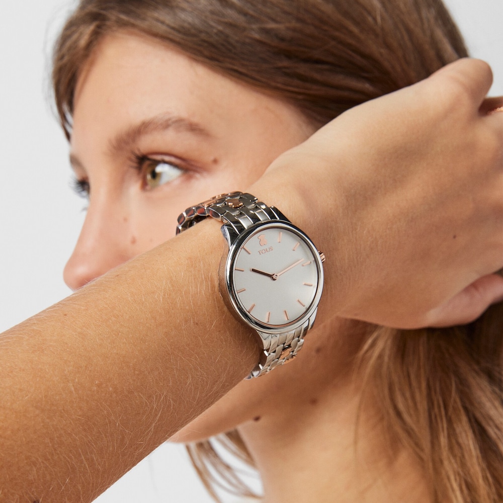 Tous Mini Icons - Zegarek ze stali szlachetnej z motywami na bransolecie