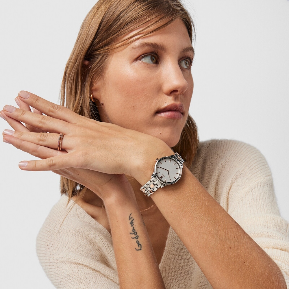 Tous Mini Icons - Zegarek ze stali szlachetnej z motywami na bransolecie