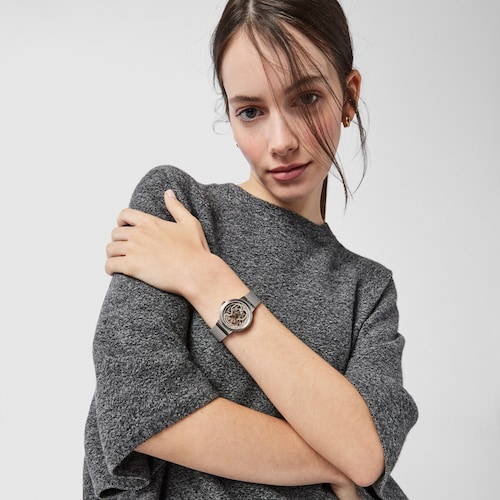 Reloj analógico automático Rond de acero