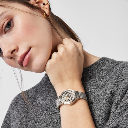 Reloj analógico automático Rond de acero