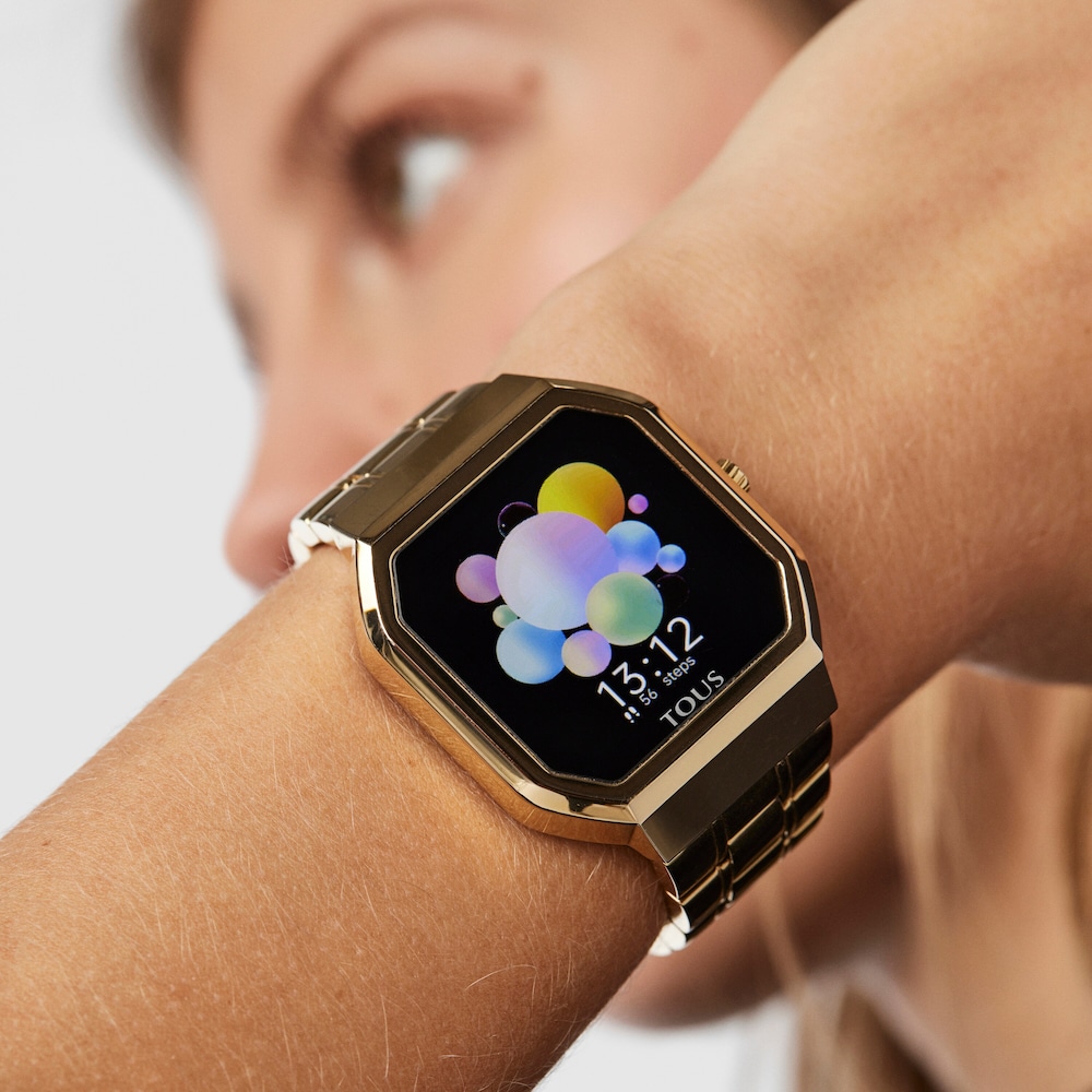 Gold-colored IP steel B-Connect Watch image number 3