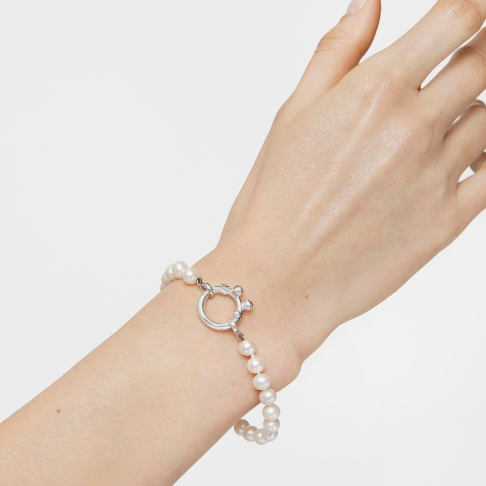 Pendente anello in argento piccolo con dettagli Hold