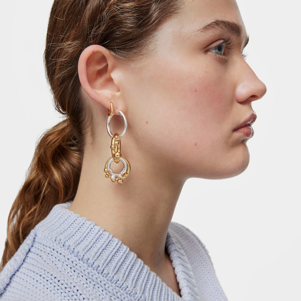 Pendente anello in argento piccolo con dettagli Hold