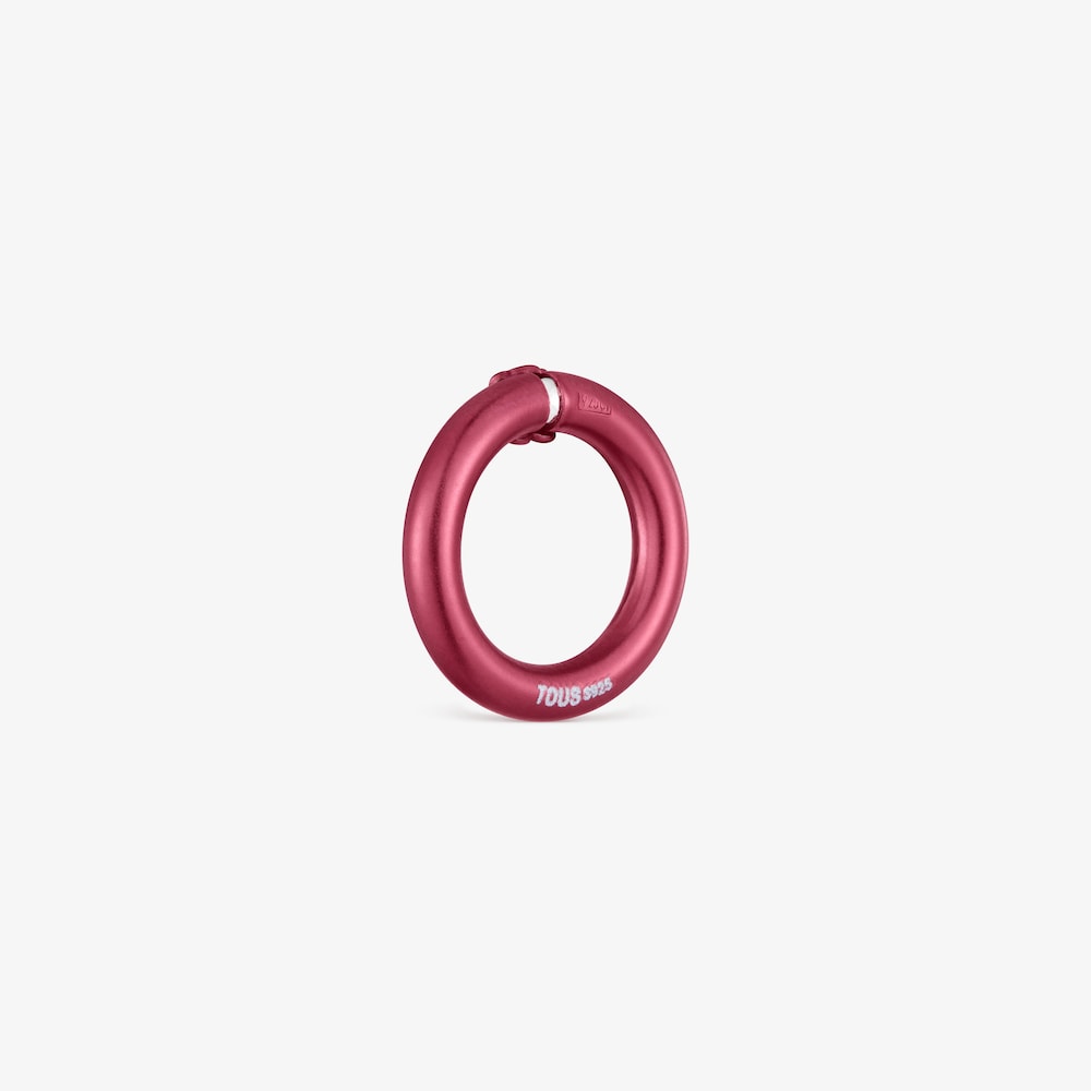 Small red-colored silver Ring Hold