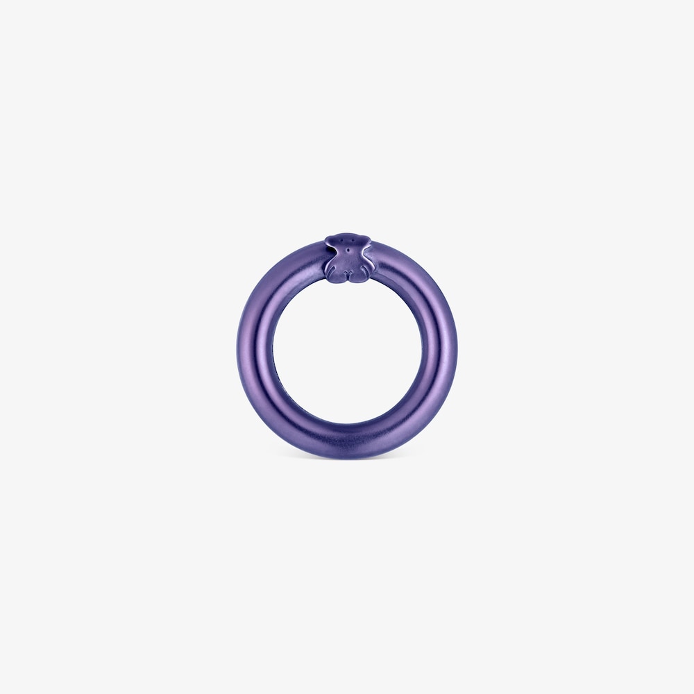 Small purple-colored silver Ring Hold