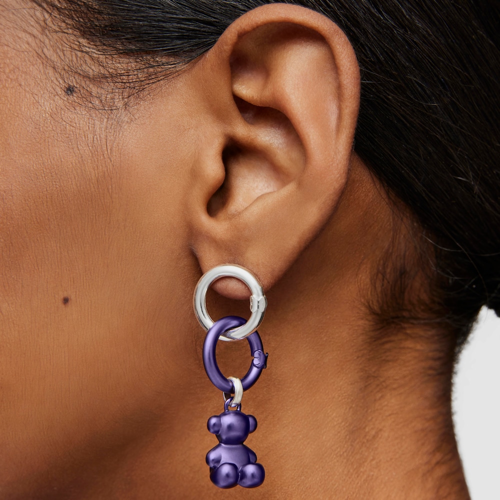 Small purple-colored silver Ring Hold