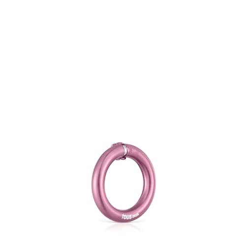 Anilla pequeña de plata en color rosa Hold
