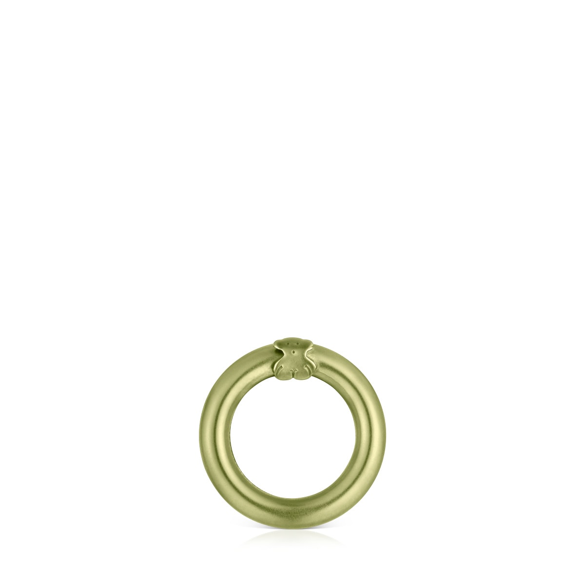 Anilla pequeña de plata en color verde Hold