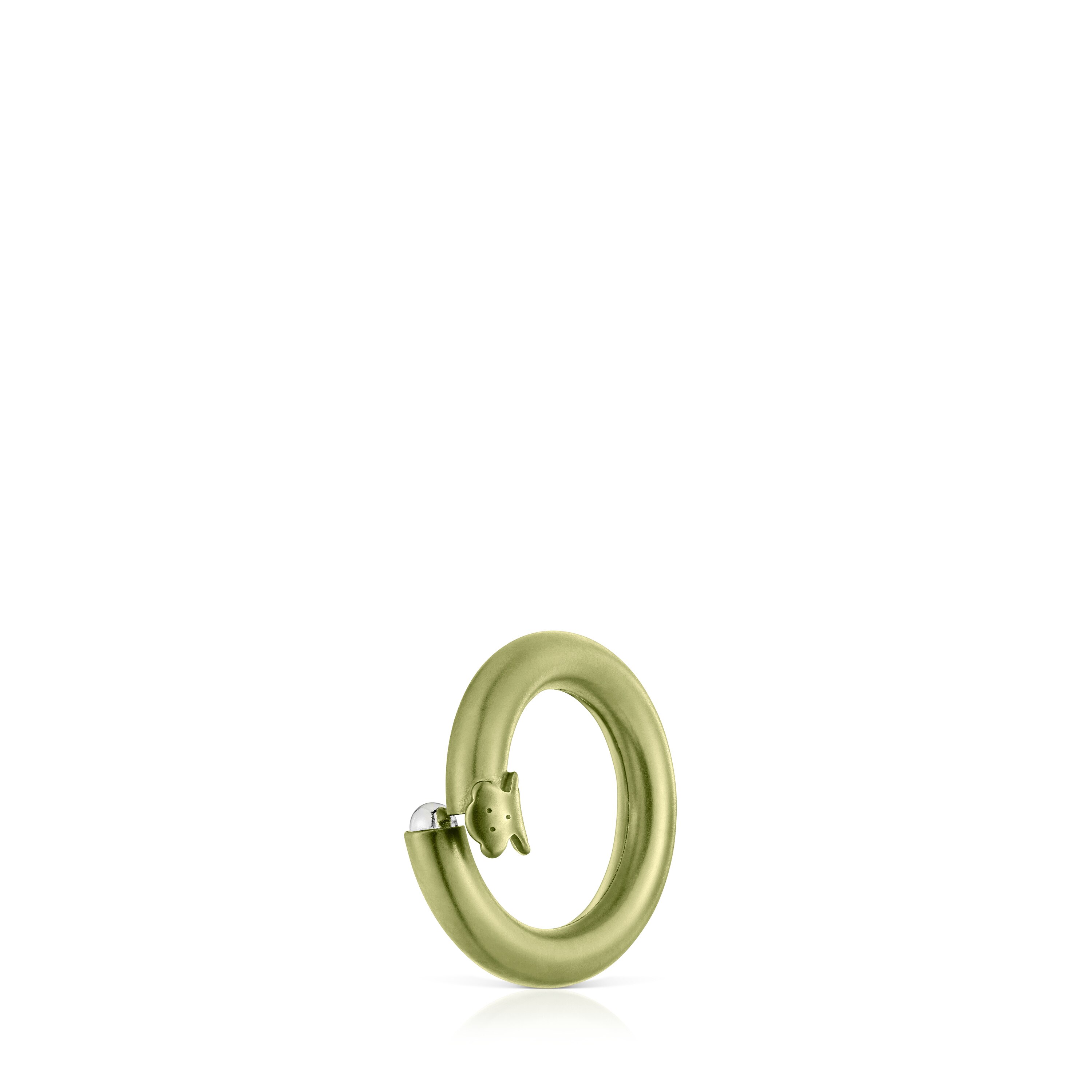 green-colored silver Ring Hold