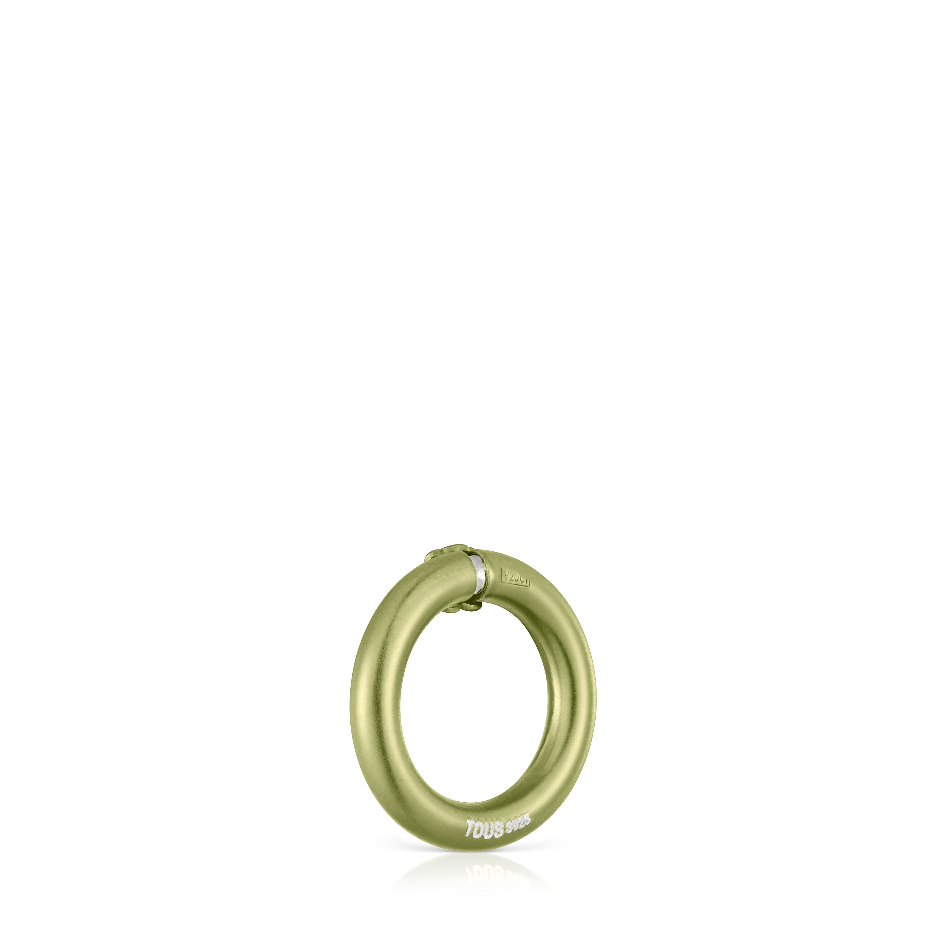 green-colored silver Ring Hold