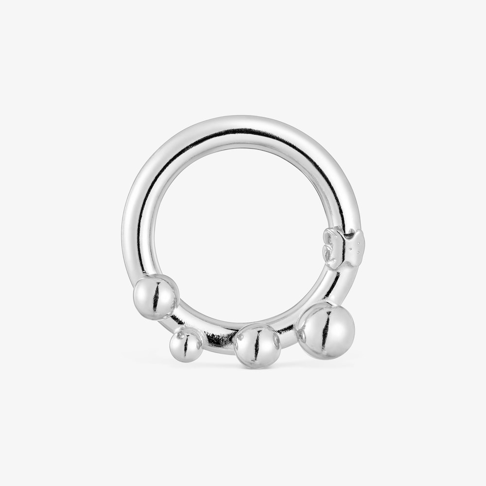 Stredne veľk&yacute; strieborn&yacute; Kr&uacute;žok s&nbsp;detailmi Hold