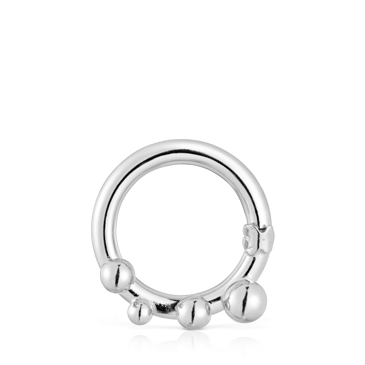 Medium silver Ring with details Hold